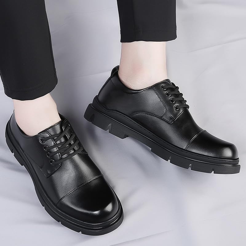 Men's Dress Sneakers Casual Oxford Lace Up Formal Shoes Work Office Business Height-Increasing Shoes for Men2