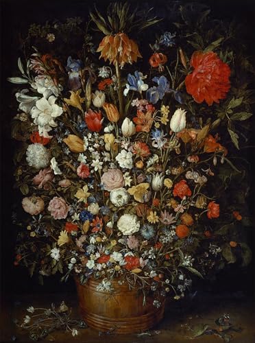 Tableau fleurs Jan Brueghel poster mural pour salon chaleureux