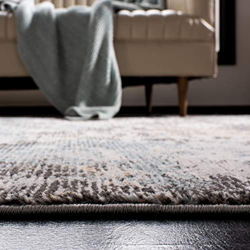 Safavieh Contemporary Indoor Woven Accent Area Rug, Shivan Collection, SHV772, in Grey/Blue - Image 4