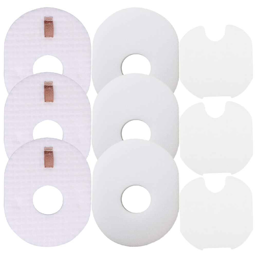 Dttery 3 Post + 3 Foam & Felt Filters Kit Replacement for Shark Rocket Ultra-Light Vacuum HV292, HV300, HV300W, HV301, HV302, HV303, HV305, HV308, HV310, UV450 Part XFFV300