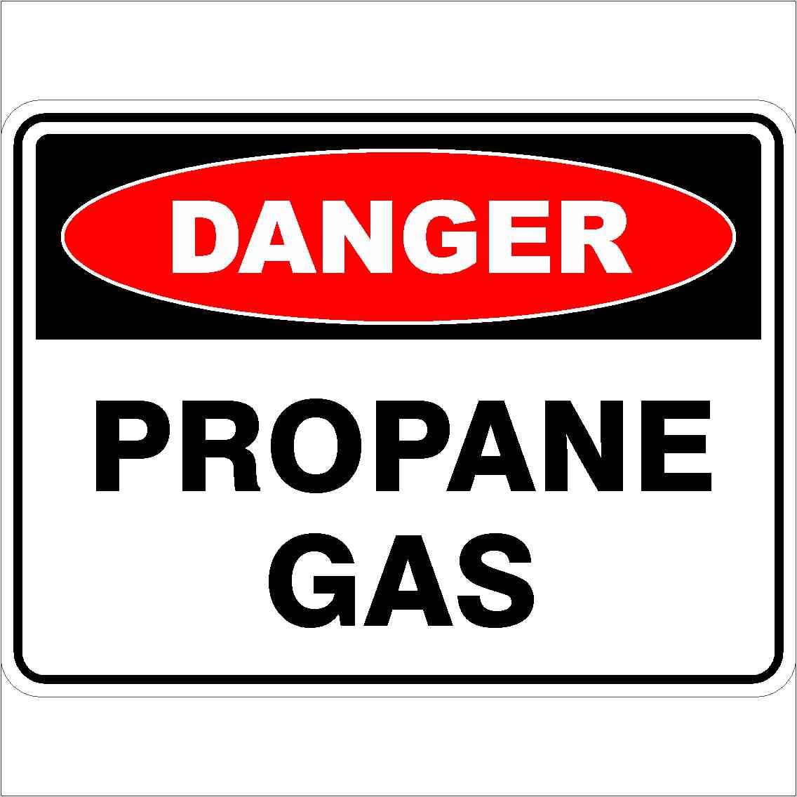 Propane Gas Danger Signs Metal Tin Sign 8 x 12 inch for Industrial & Commercial