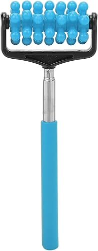 Rodillo de masaje de espalda para hombres y mujeres, para el hogar, alivio del dolor muscular, masajeador telescópico, para el hogar, regalo (azul
