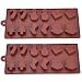 Dxg 2 Pack Silicone Christmas Chocolate Molds, Cake Candy Jelly Ice Tray Mould, Coffee
