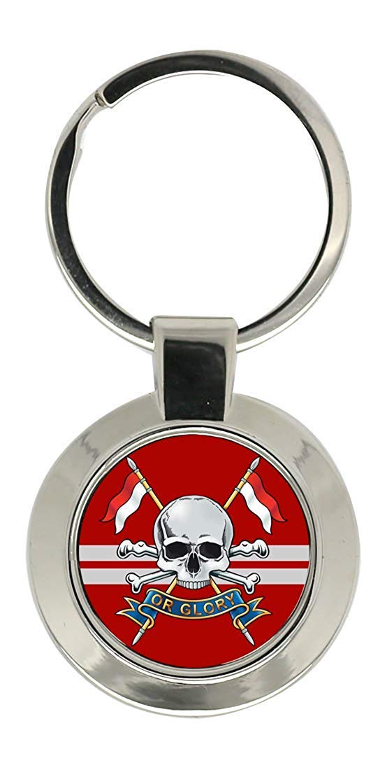 Giftshop Uk Unisex Silver Coloured Metal Queen's Royal Lancers, British Army Key Ring
