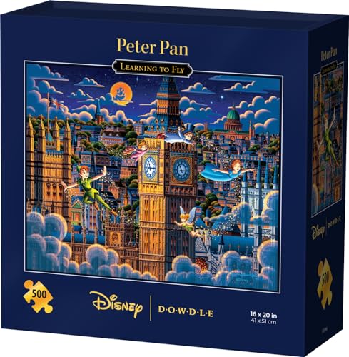 Peter Pan Learning to Fly - Disney Dowdle 500 Piece Jigsaw Puzzle for Adults