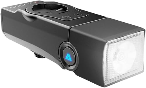 KOM Cycling - Luz delantera de bicicleta de liberación rápida de 1000 lúmenes, diseñada para soportes Wahoo y Garmin con cuarto de vuelta, 6 modos,