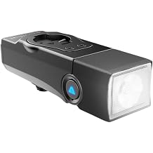 Quick Release 1000 Lumen Bike Front Light by KOM Cycling - Designed for Wahoo and Garmin Mounts with Quarter Turn - 6 Modes, Top or Bottom Mounting, 30 Degree Hinge