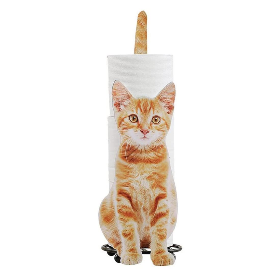 Wedhapy Yellow Toilet Paper Holders Cat Shape Toilet Paper Holder Wall Tissue Dispenser Bathroom Toilet Roll Orgainzer For Kitchen Table