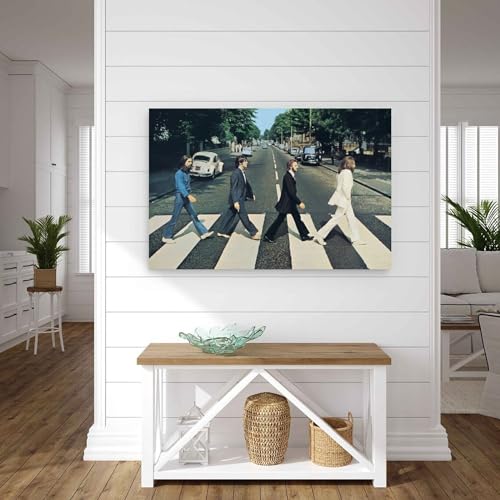 BBAUER Poster d’art Beatles sur toile – Impression d’art moderne pour chambre à coucher – 40 x 60 cm - Les Beatles, Paul McCartney, John Lennon, RIngo Starr, George Harrison BBAUER Poster d'art Beatles sur toile - Impression d'art moderne pour chambre à coucher - 40 x 60 cm – Image 5