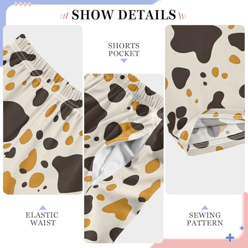 Pajama Pants Cow Skin Print PJ Bottoms Sleepwear Lounge Sleep Pant with Pockets4
