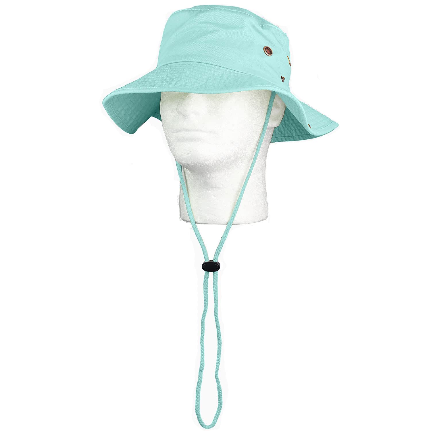 Sombrero de ala ancha para senderismo, pesca, safari, boonie, 100% algodón, protección solar UV para hombres y mujeres, actividades al aire libre, Agua, Large/X-Large