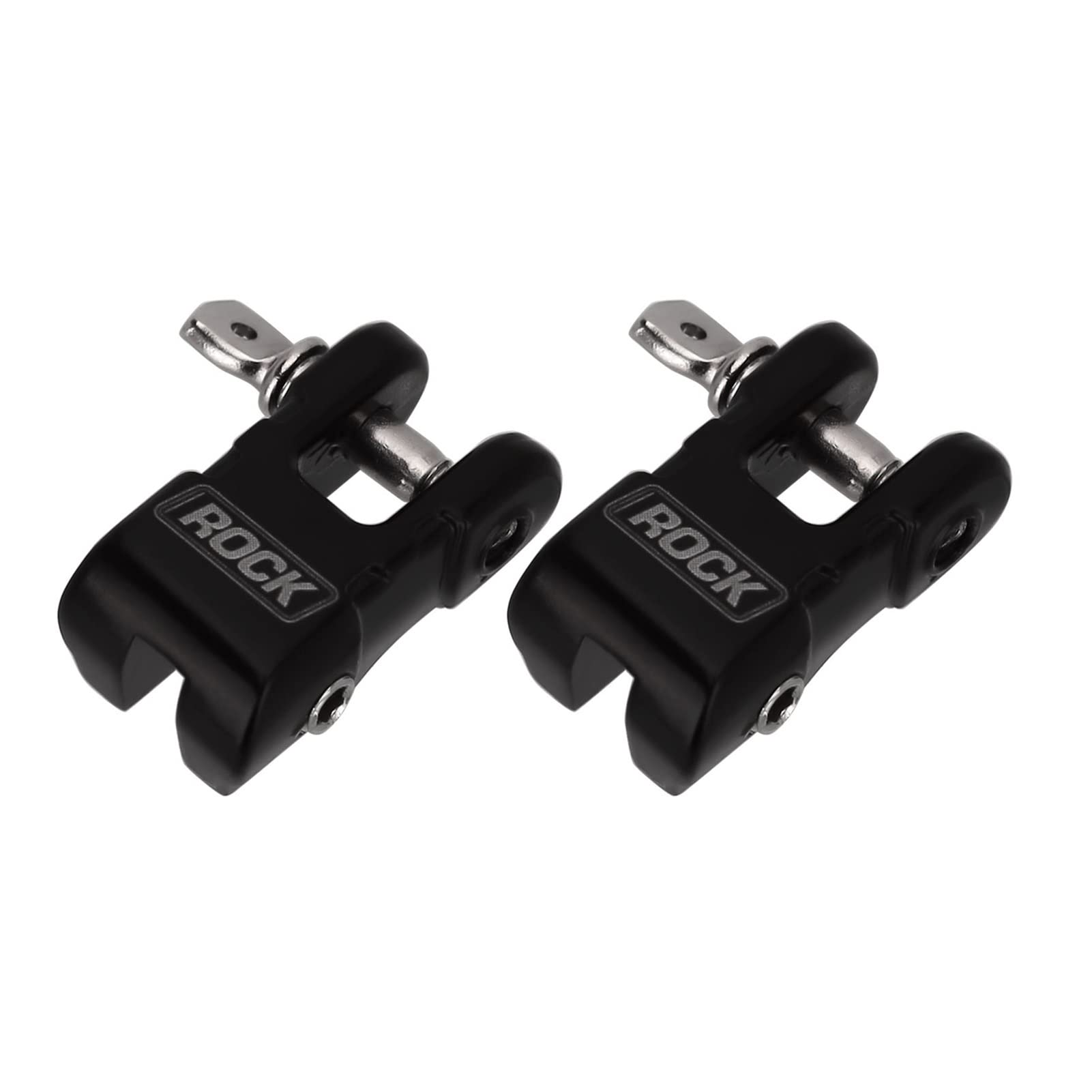 Engine Hoist, Electric Hoist RC Car Metal Winch Rock Tow Hook for 1/10 Crawler Axial(2PCS Black)