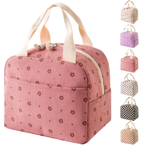 Arae Sac Isotherme Repas Réutilisable pour Femmes - Grande Lunch Box Compartimentée, Sac Fourre-Tout Léger pour Travail, Voyage, Plage & Usage Quotidien,...