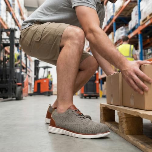 Image of Steel Toe Shoes for Men Lightweight Safety Tennis Shoes Work Sneakers | Oxfords, Breathable, Arch Support, Casual Dress Safety Shoes, Indestructible, Running, Factory