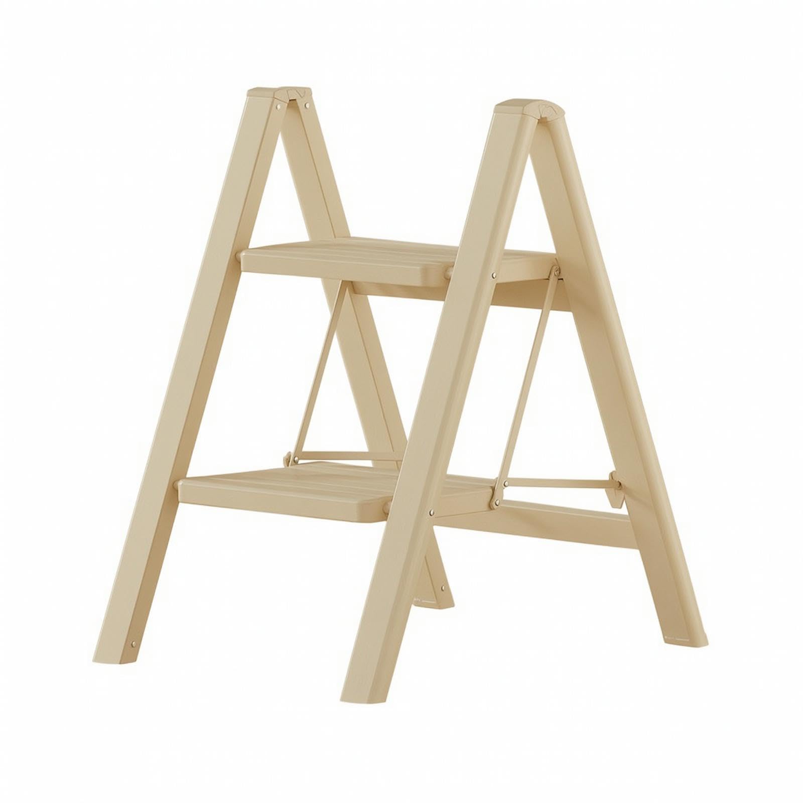 Folding Step Ladder Foldable Foldable Step Ladder Ladder Space-Saving Ladders for Homeowners, Renters, Kitchen, Closet, Living Room 2-Step-image-3