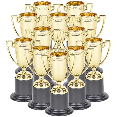 Rhode Island Novelty 4 Inch Gold Tone Plastic Trophy (12 Pieces)