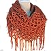 Nsstar Women Winter Warm Crochet Knit Long Tassels Soft Wrap Shawl Scarves Scarf Two Styles Infinity and Straight (Orange)