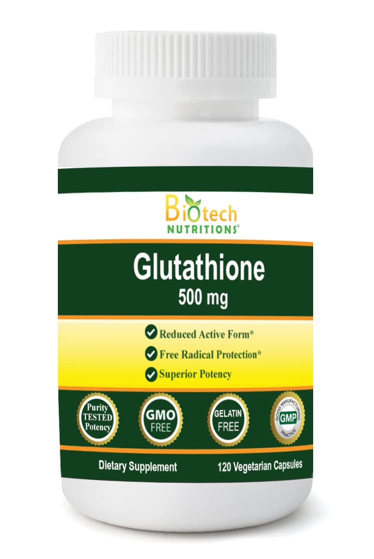 zoomer health glutathione 500mg Amazon.com: Biotech Nutritions Glutathione 500 mg 120 Vegetable Capsules : Health & Household