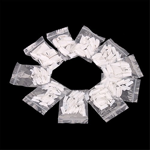 500pcs Lady White French Acrylic Style Artificial False Nails Half Tips