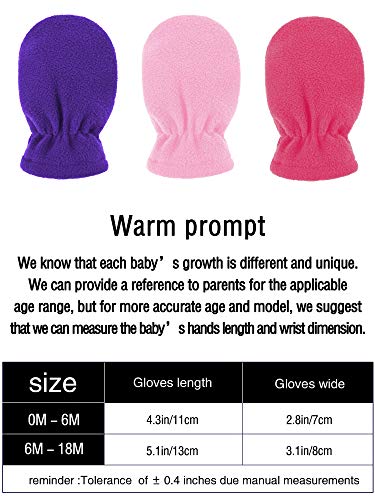 Image of SATINIOR 3 Pairs Baby and Toddler Winter Mittens Kids Fleece Warm Mittens for Baby Boy & Girl
