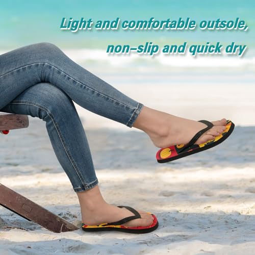 Women Beach Summer Casual Flip Flop Autumn Leaves ThankgivingQuick Dry Sandals Slipper for Men 214B81863