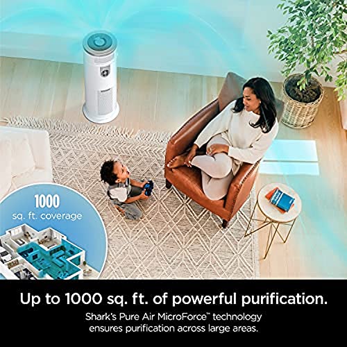 Shark Hc502 3-In-1 Clean Sense Air Purifier Max, Heater & Fan, Hepa Filter, 1000 Sq Ft, Oscillating, Large Rooms, Kitchens, Captures 99.98% Of Particles For Clean Air, Dust, Smoke & Allergens, White #TOP6