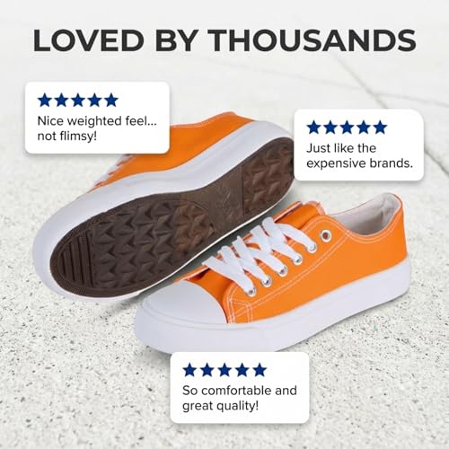 Image of Canvas Shoes for Women, Women's Fashion Sneakers | Casual Low Top, Lace Up, Rubber Sole, Canvas Upper, Cushioned Insole
