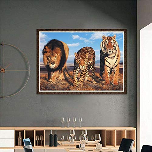 Peinture diamant lion pour réduire le stress activité adulte 5D