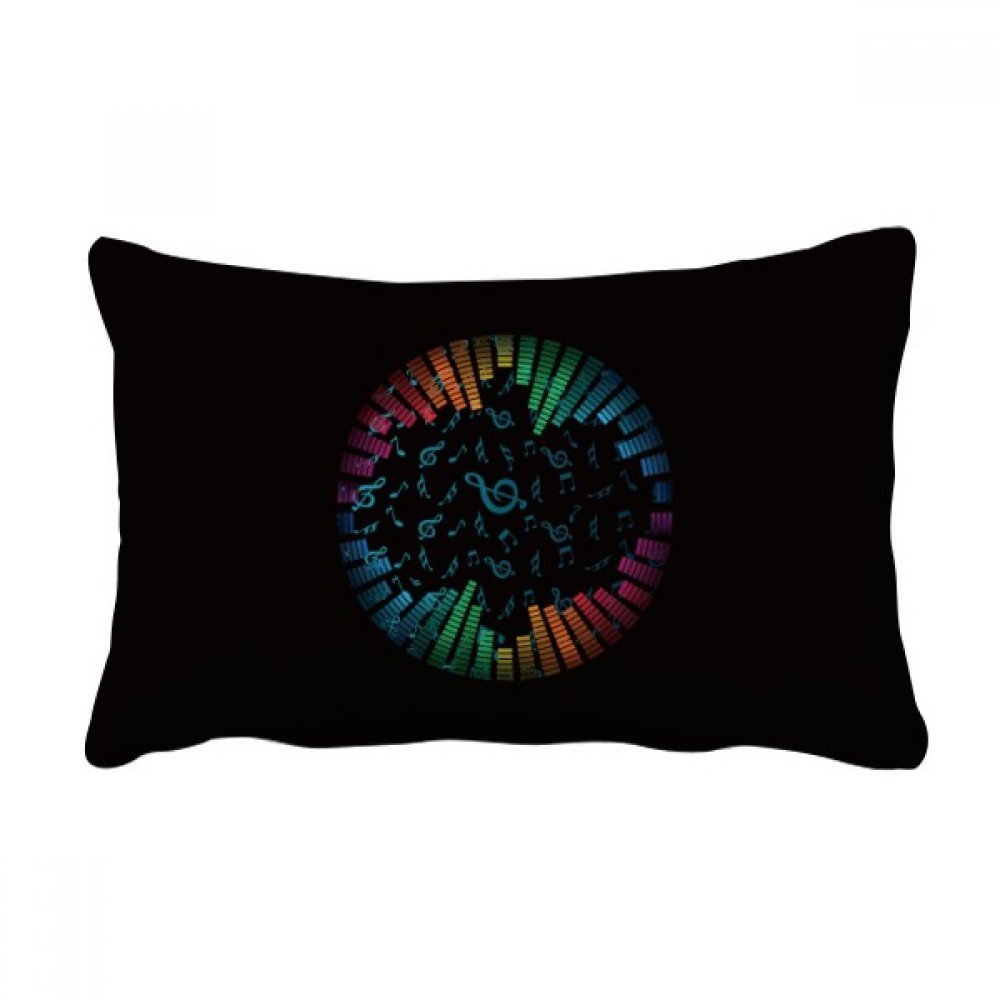 Notes de musique noire housse de coussin lombaire multicolore DIYthinker 40x60 cm pour canapé