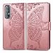 Produktbild TenDll Wallet Hülle für Huawei P50 Pocket,PU Schutzhülle [Premium Leder] [Ultra Slim] [Card Slot] [Ständer] Flip Wallet Case Etui für Huawei P50 Pocket -Roségold