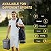Dachgo Golf Shoe Bag Men Women, Padded Golf Shoe Carry Bags with Clasped Strap Handle & Side Ventilation, 3 Pockets for Golf Tees, Balls & Accessories, Perfect for Sport Golf Baseball Soccer (Grey)