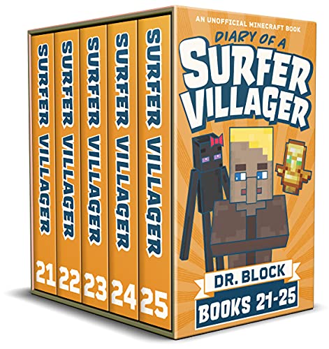 Diary of a Surfer Villager, Books 21-25: (a collection of unofficial Minecraft books) (Complete Diary of Jimmy the Villager Book 5) (English Edition)