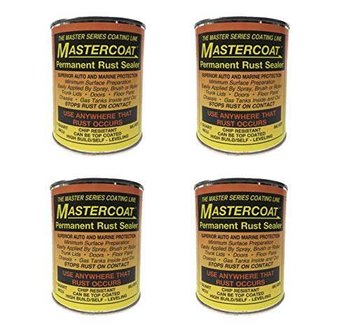 Mastercoat Permanent Rust Sealer Silver Quart Set of 4