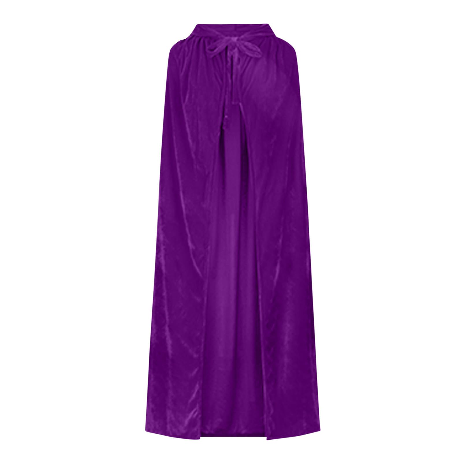 Women Medieval Velvet Role Cape Sale Clearance Ladies Gothic Victorian Cloak Hooded Poncho Lace-Up Cloaks Solid Color Capes Stage Performance Clothes Halloween Christmas Cosplay Accessories Costume