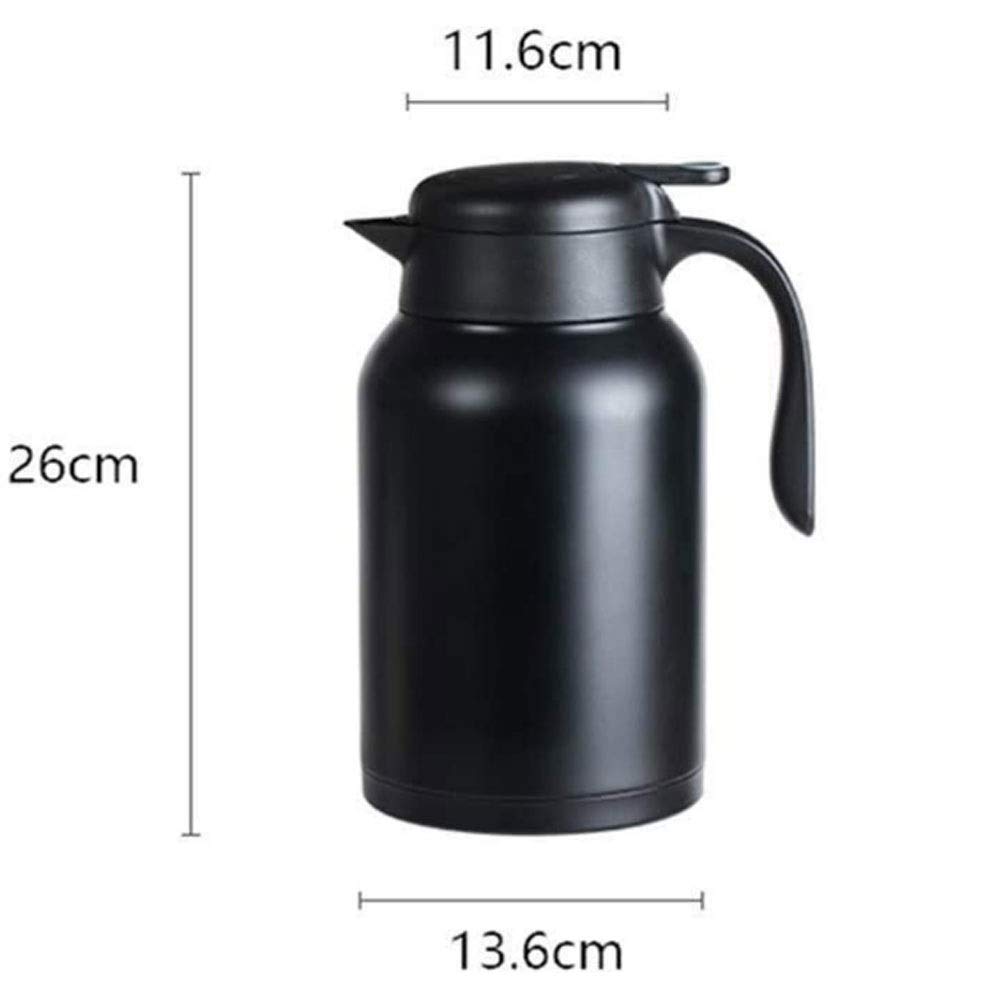 Thermokaraffe Thermoisolierte Kaffeekaraffe, Thermokaraffen, Thermoskanne, Airpot Thermokaffee-Cara-Thermoskanne, Haushalt mit großem Fassungsvermögen, 304-Edelstahl-Wasserkocher, Push-Typ, Isoliertop