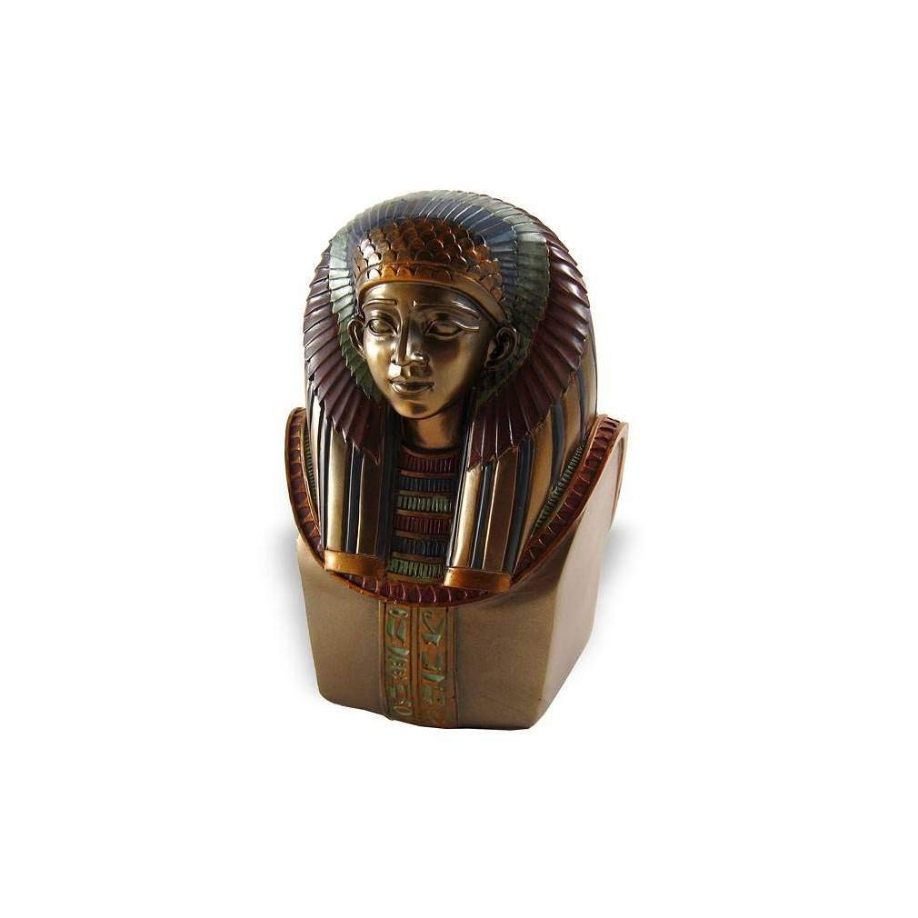 lachineuse - Scorpion King Bust 11.5 cm - Egyptian Decoration - Statue Decoration Antique Egypt - Figurine Statue God - Egyptian Pharaoh Bronze Bust - Original Gift Idea Home Decor