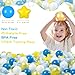 Heopeis 100 Pcs Ball Pit Balls and Stars for Toddlers, Plastic Blue Balls for Ball Pit BPA Free Crush Proof Plastic Toy Balls for Play Tent Pool, Children's Water Toys