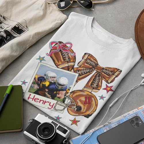 Personalized Football Shirt with Custom Name – Football Player T-Shirt, Sports Mom Funny Tee3