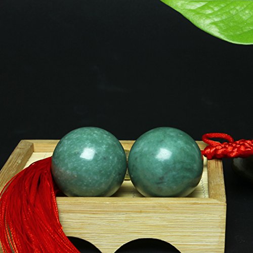 Dusky Seaside Sparrow 1.4 Marble Dark Green Baoding Balls Chinese Health Exercise Massage Balls Stress Relieve Hand Exercise BS023