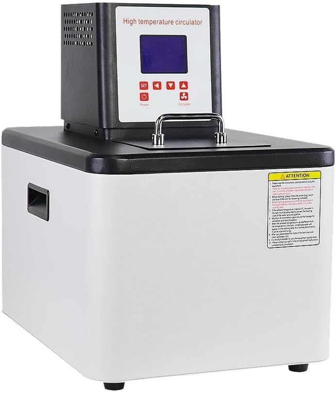 US in Stock 6L Laboratory High-Temperature Circulating Oil Bath,Up to 300℃/572℉,Lab Constant Temperature Heating Tank,0.1℃ High Precision Thermostat,for Glass Reactor,110V (6L)