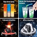 200+ Kit d'expériences scientifiques pour les enfants, Projet scientifique Jouets Volcano de laboratoire Cadeaux d'anniversaire pour garçons & Filles, Ensemble de chimie, Gemstone S.T.E.M Activités éducatives