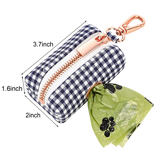 Image of ARING PET Dog Waste Bag Dispenser, Cotton Doggy Poop Bags Holders Attach to Any Leashes, Portable Washable flamingo Pet Waste Pouch Dispenser with Metal Zipper