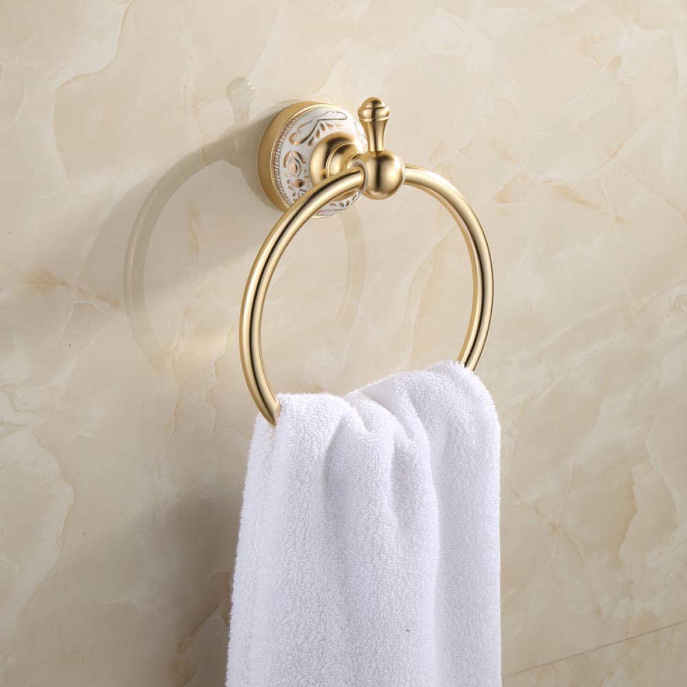 Portasciugamani Anello Spazio Alluminio Giada Naturale Ciondolo Hardware da Parete Rotondo da Parete 14,5 cm