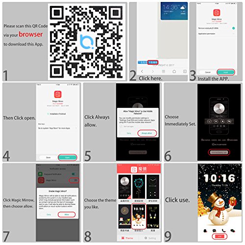 Aicase Galaxy S8 Plus Case, Luxury Translucent View Window Sleep/Wake Up Function Cover Mirror Screen Flip Electroplate Plating Stand Full Body Protective Case For Samsung Galaxy S8 Plus(Blue) #TOP6