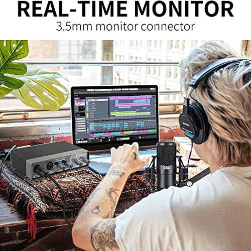 Audio-interface E22 2I2 USB met XLR Mic Preamplifier 192KHZ True Stereo for Ableton Live Lite/Pro-tools/Reaper en andere… - Image 6