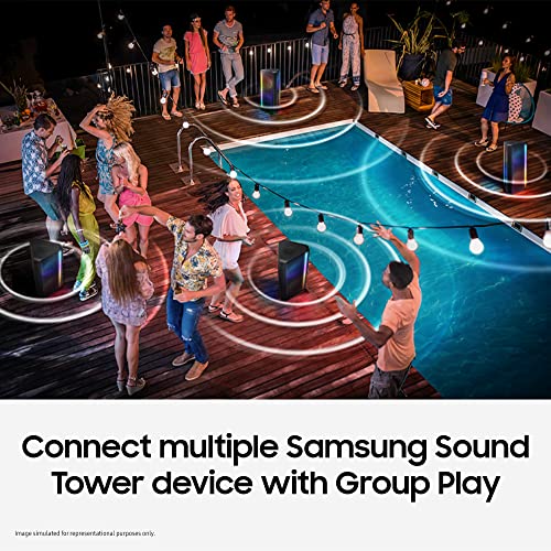 Image of Samsung 240 W {MX-ST50B /XL} Sound Tower High Power Audio, Bi-Directional Sound, Built-in Battery, Water Resistant, Party Lights, Bluetooth Multi-Connection and Bass Booster 2022 Model (Black)