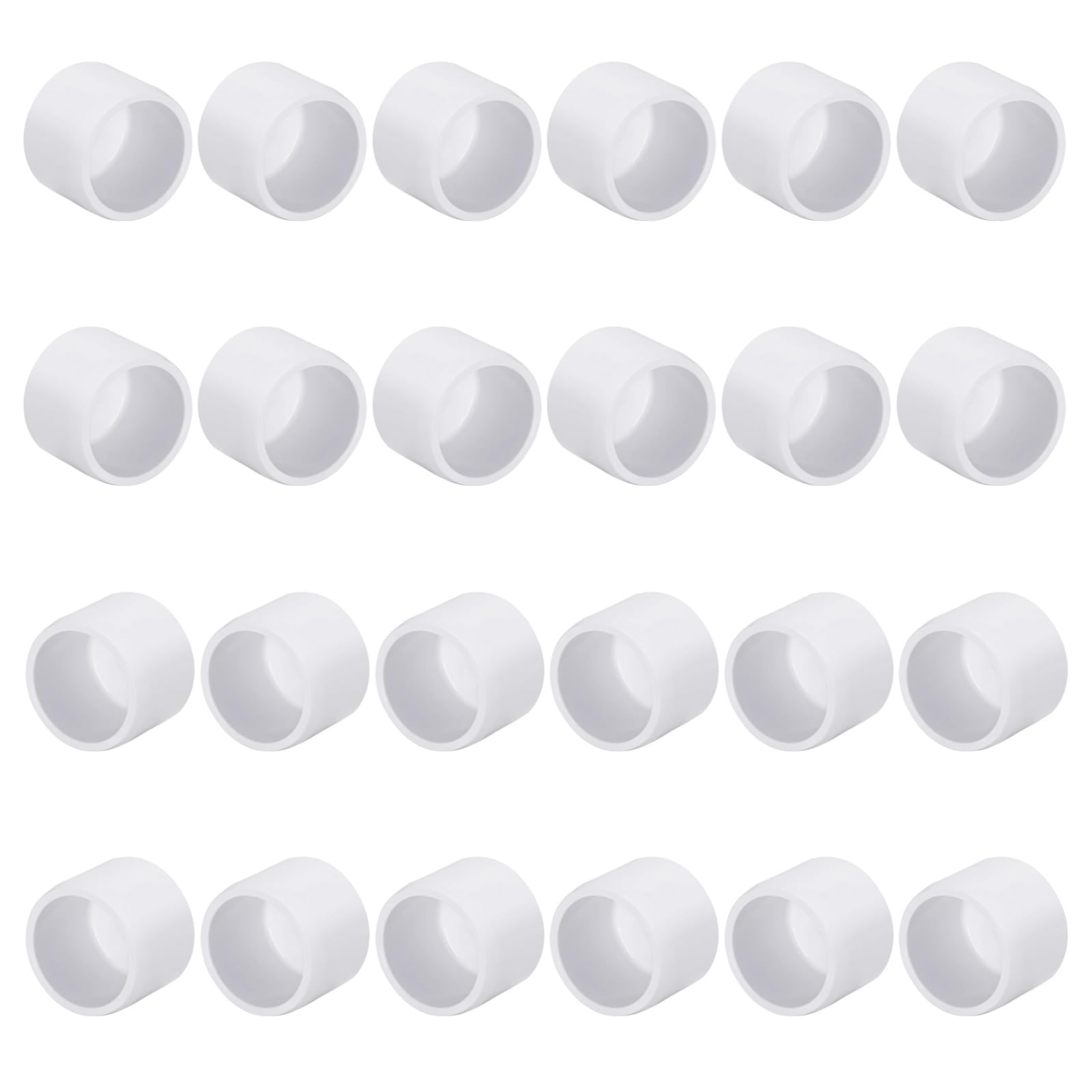 Msioytog Black 24 Pieces Multipurpose Pvc Pipe End Caps 3/4 Inch 1 Inch 1 1/4 2 Sturdy Furniture Grade Sch40 Fittings Pvc Pipe Fittings