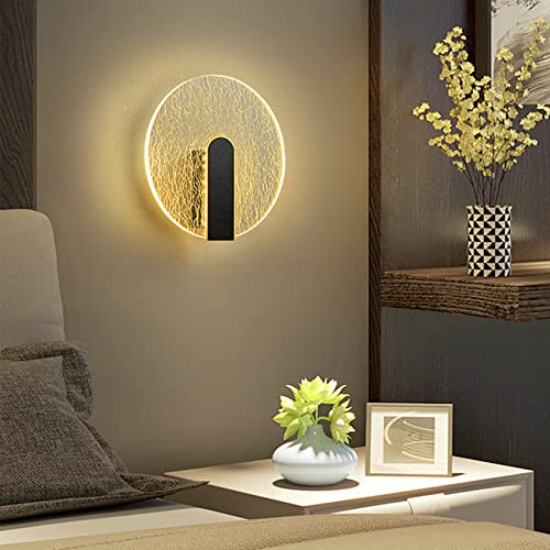 KRIPINC Light Luxury Indoor Wall Lights, Acrylic Wall Sconce Lights, Round Gold Wall Lights, LED Wall Light - Image 4