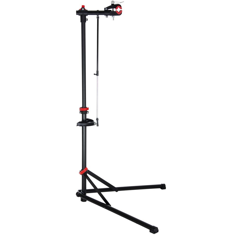 BAKAJI Adjustable Bike Stand Repair Maintenance Bicycle Support MTB Adjustable Folding Black