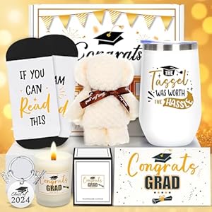 Graduation Gifts for Her Him 2024, High School College Congratulations Gifts Box with Tumbler, Cool Masters Degree Congrats Grad Gifts New Job Gifts for Graduates Girls Boys Daughter Son Nurse Friend